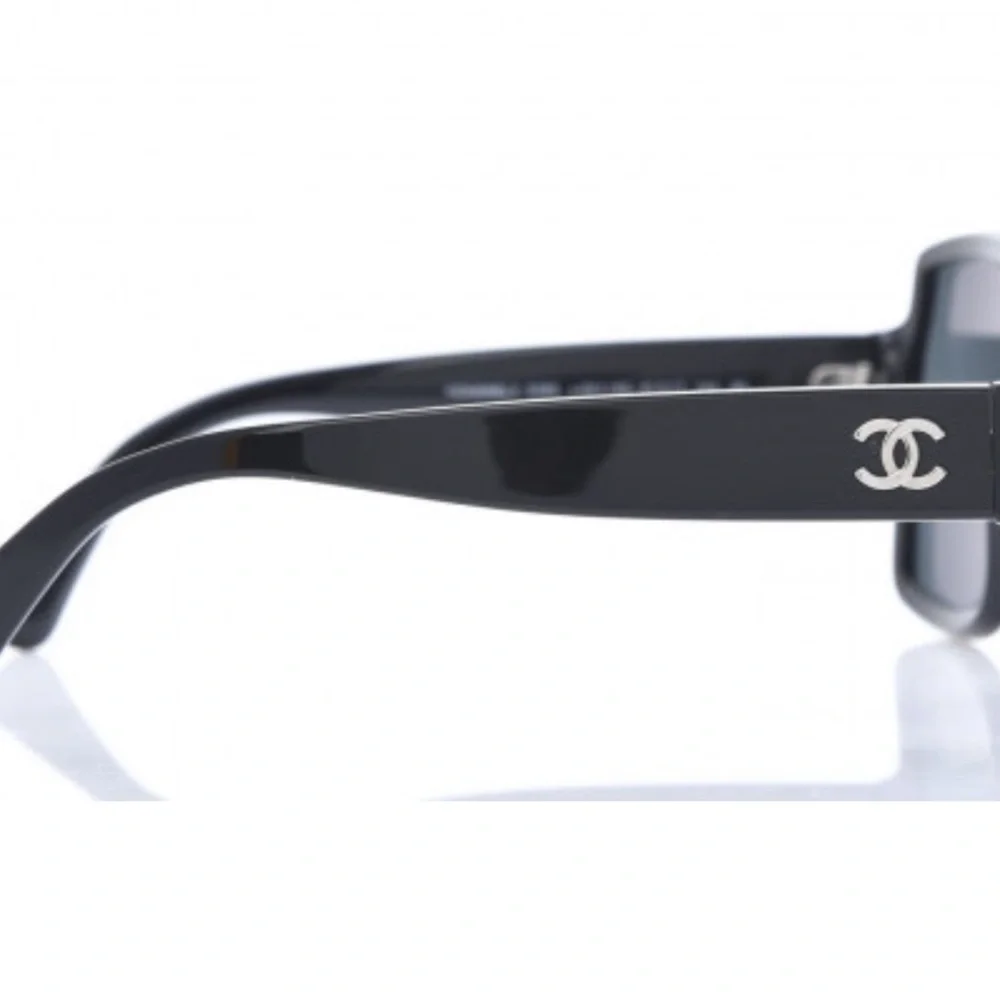 CHANEL Acetate Square CC Sunglasses 5385-A in Black​​​